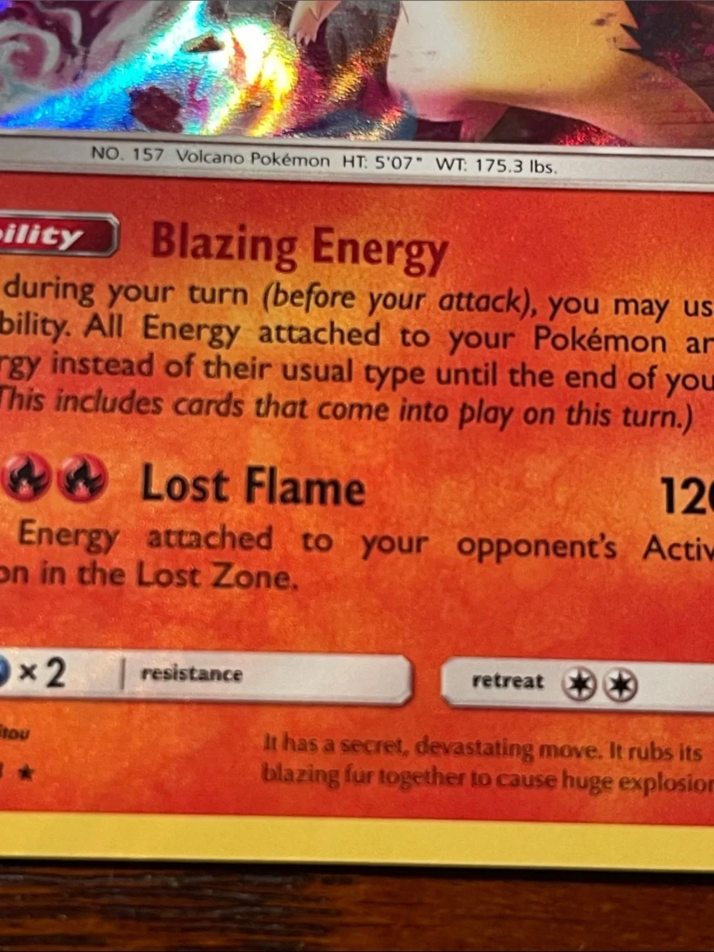 Pokemon Typhlosion Holo Red Yellow Orange